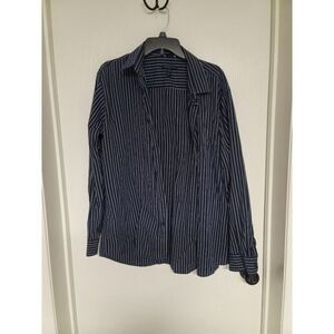 ~ mens blue striped van hausen studio slim fit dress shirt